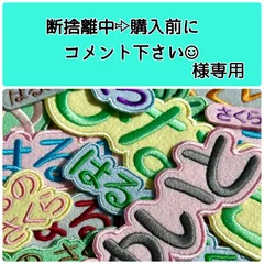 断捨離中⇰購入前にコメント下さい☺︎様専用　お名前刺繡アイロンワッペン　ライトカラーのフェルト　ひらがな・カタカナ・アルファベット