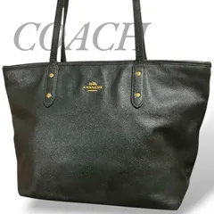 【MY0586】COACH コーチ トートバック PVCレザー ブラック 黒 肩掛け 手提げ 鞄 A4収納 ファスナー レディース F70555 通勤 ビジネス