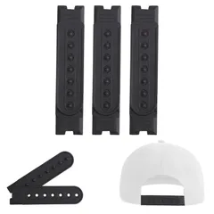 【在庫セール】FINGOOO 帽子 アジャスター 交換ストラップ スナップバック式 キャップ 留め具 修理 DIY (ブラック3個セット)