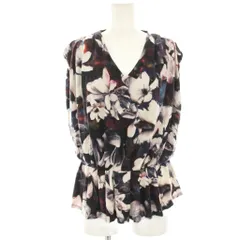ポールスミス ブラック Paul Smith BLACK カットソー ブラウス ペプラム ノースリーブ 花柄 プリント M 黒 ブラック CKKPMSA0624 /HNのサムネイル