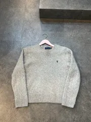 ポロラルフローレン ケーブルニットセーター グレー