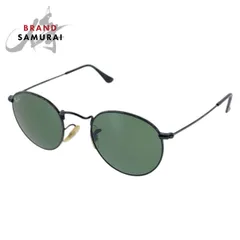 美品 Ray-Ban レイバン ブラック 黒 メタル/プラスチック RB3447 ROUND METAL 002 47□21 3N サングラス 男女兼用 レディース 506539【中古】