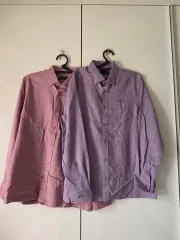 ALL FOR YOU CHECK シャツ ピンク/パープル 2点 まとめ売り (100)