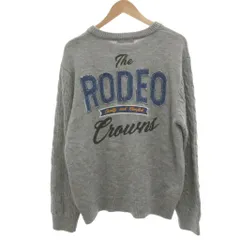 ロデオクラウンズ Rodeo Crowns セーター 長袖 グレー L クルーネック ロゴプリント /IL ■GY66のサムネイル