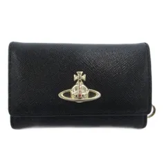 ヴィヴィアンウエストウッド Vivienne Westwood 4連キーケース オーブロゴ レザー 黒 ブラック /GV ■GY18