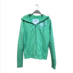 アバクロンビー ミント色 フードジップアップ