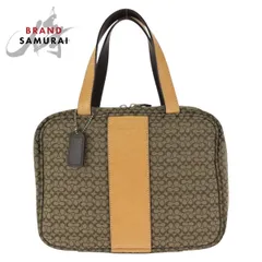 美品 COACH コーチ シグネチャー ブラウン ベージュ シルバー金具 キャンバス/レザー トートバッグ ハンドバッグ レディース 601264【中古】