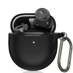 【在庫処分】for Google Pixel Buds 2A ケース ソニー ワイヤレス イヤーホン Google Pixel Buds 2A 用シリコン保護ケース キズ防止 耐衝撃 防水 防塵 紛失防止 装着充電可能 保護ケース ブラックのサムネイル