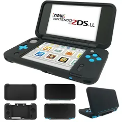 【特価セール】Newニンテンドー2DS LL用 シリコン保護カバー 衝撃吸収 全面保護 着脱簡単 ケース(ブラック)