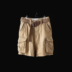 Abercrombie & Fitch アバクロ ベルト付き カーゴショーツ ベージュ系のカーキ 30 （w-3620116）