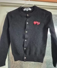 コム・デ・ギャルソン ダブルワッペン PLAY カーディガン