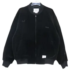 WTAPS ダブルタップス 25AW ATHL/SWEATER/CTPL 252SPDT-CSM01 ベロア トラック ジャケット ブラック アウター サイズ03(L) Mayzのサムネイル