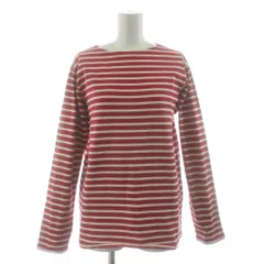 エーグル AIGLE Tシャツ カットソー S 赤 レッド アイボリー ボーダー柄 長袖 /KU ■GY61