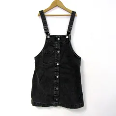 ザラキッズ デニムサロペットスカート ジャンパースカート キッズ 女の子用 13-14サイズ グレー ZARA kids 【中古】