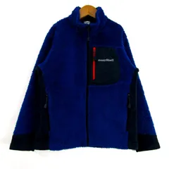モンベル クリマエアジャケット #1106697 ジャンバー アウトドア アウター キッズ 男の子用 130サイズ ブルー×ネイビー mont-bell 【中古】