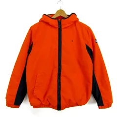 トミーヒルフィガー テクニカルファイバージャケット アウター キッズ 男の子用 164サイズ オレンジ×ネイビー TOMMY HILFIGER 【中古】のサムネイル