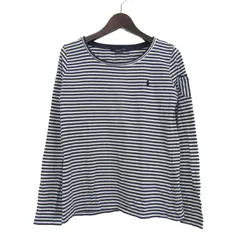 ラルフローレン 長袖Ｔシャツ ボーダー ポニーロゴ トップス キッズ 男の子用 160サイズ ブラック×ホワイト RALPH LAUREN 【中古】