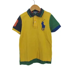 ポロバイラルフローレン ポロシャツ 半袖 トップス キッズ 男の子用 4Tサイズ イエロー×グリーン×ネイビー Polo by Ralph Lauren 【中古】のサムネイル