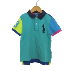 ポロバイラルフローレン ポロシャツ 半袖 トップス キッズ 男の子用 4Tサイズ グリーン×ネイビー×イエロー Polo by Ralph Lauren 【中古】のサムネイル