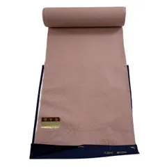 反物 秀品 色無地 堅牢染 地紋 薄小豆 正絹 【中古】