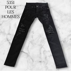 5351 POUR LES HOMMES ストレートデニム ブーツカット 黒 M - メルカリ