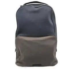 コールハーン COLE HAAN GRAND SERIES デイパック リュックサック レザー ナイロン 紺  ネイビー ライトブラウン ■IBO91