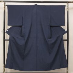 逸品！単衣◇未使用！正絹◎極上色無地160cm 一つ紋(蔦)褐色 紗綾形