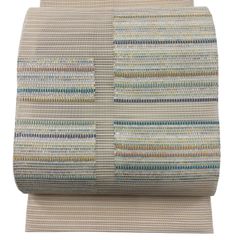 新品 正絹 夏 絽 名古屋帯 八寸帯 絽つづれ 綴れ 未仕立て品 生成