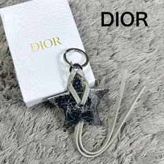 美品 Christian Dior ディオール スター レザー キーリング キーホルダー チャーム