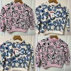 新品) PUMA プーマ キッズ スウェット 130 (ピンク スカイブルー)