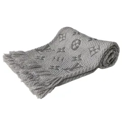 LOUIS VUITTON(ルイヴィトン) マフラー美品  エシャルプロゴマニア M74742 グリペルル ウール、シルク