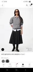 ユニクロ プリーツ ミディ スカート ブラック 新品