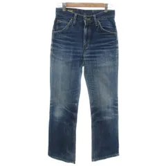 リー LEE ジーンズ  デニムパンツ 28✕34 インディゴブルー 色落ち加工 ヒゲ ハチノス ブーツカット フレア/HW ■ECD001