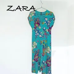 ZARA ザラ ワンピース 花柄 前ボタン