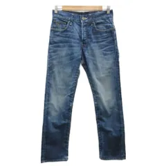 ジースターロウ G-Star RAW デニムパンツ ジーンズ ストレート ロング丈 29インチ 青 ブルー ウォッシュ加工 ボタンフライ /SM25 ■ECA001