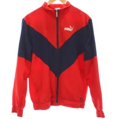 プーマ PUMA トラックジャケット 上着 S 赤 レッド 紺 ネイビー 長袖 /GG ■ECD001