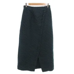 ビームスハート BEAMS HEART 美品 イージースカート ロング丈 緑 グリーン 総柄 ボタン付き  /NL ■GY60