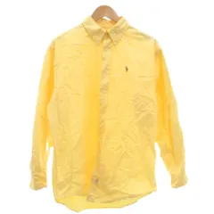 ラルフローレン RALPH LAUREN ボタンダウンシャツ ロゴ刺繍 17-34 黄 イエロー 長袖 /KR ■GY58