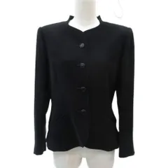 ジュンアシダ jun ashida ブラックフォーマル 喪服 ノーカラージャケット ミドル丈 9 黒 ブラック /SM24 ■GY58