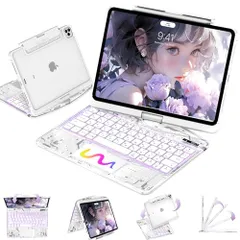 マジックキーボード iPad 11 インチ A16 & 10.9 インチ 第10世代 キーボード付き ケース通用 超高精度トラックパッド付き 人間工学 360°回転 180°無階段調整 JIS日本語配列 ペン収納 全面保護 省エネ Type-C充電式 日本語t