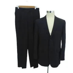 ミスタージュンコ Mr.JUNKO スーツ セットアップ 上下 テーラードジャケット シングル 総裏地 ミドル丈 スラックパンツ ロング丈 3 紺 ネイビー /HO12 ■GY58