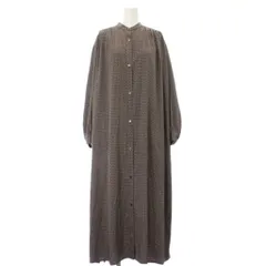 アーバンリサーチ ドアーズ URBAN RESEARCH DOORS ワンピース シャツワンピース F マルチカラー 長袖 幾何学柄 スタンドカラー /GP ■GY59