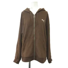 プーマ PUMA パーカー ジャケット 上着 XL 茶 ブラウン 長袖 フード付き ジップアップ /MD ■ECB001