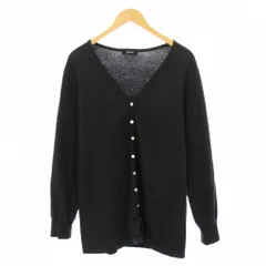 ズッカ zucca カーディガン 長袖 Vネック ワンカラー 薄手 ストレッチ M 黒 ブラック /BB ■ECB001
