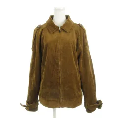 ザラ ZARA ジャケット コーデュロイ ジップアップ L 茶 ブラウン /AH44 ■ECD001