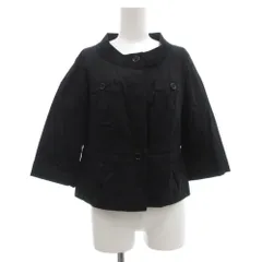 アンタイトル UNTITLED ノーカラージャケット ストレッチ 2 黒 ブラック /GV ■GY59