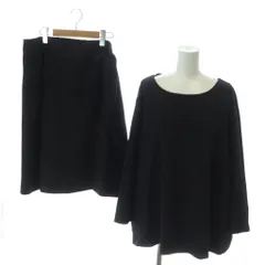 ラフィット la*fite セットアップ ブラウス スカート 6L 黒 ブラック /LP ■GY58