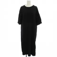 アンタイトル UNTITLED チュニック 2 黒 ブラック 無地 ラウンドネック 七分袖 /GG ■ECD001