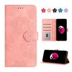 【人気商品】スマホケース 第3世代 高級PUレザー 第2世代 耐衝撃 手帳型 携帯カバー 対応 手帳型 iPhone7 ケース iphone8 ケース 手帳ケース SE かわいい iPhone 美しい桜の柄 適用 お洒落 おしゃれ 軽量 人気 財布型 iPho