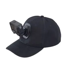 【新着商品】目線撮影 キャップ 両手フリー アクションカメラ 登山 GoPro対応 頭につけるカメラ 旅行 帽子マウント ブラック ヘッドカメラのサムネイル